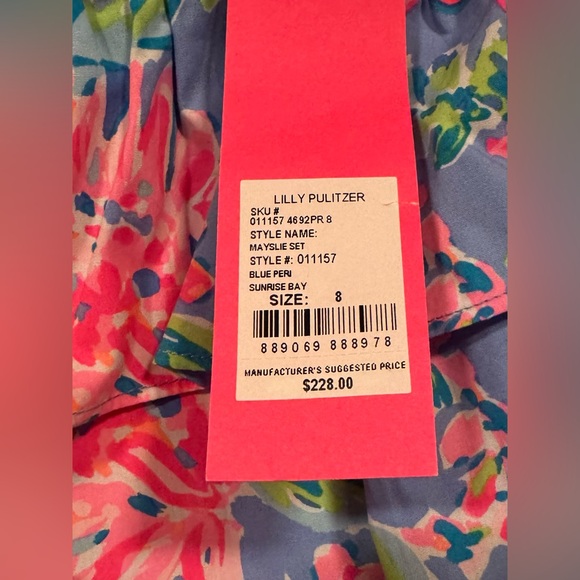 Lilly Pulitzer MAYSLIE SET | BLUE PERI | SUNRISE BAY | Size 8 💕🩵 - Picture 4 of 4